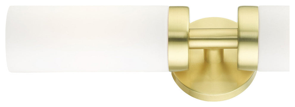 Satin Brass Nautical, Industrial, Contemporary, Urban, Sleek Vanity Sconce