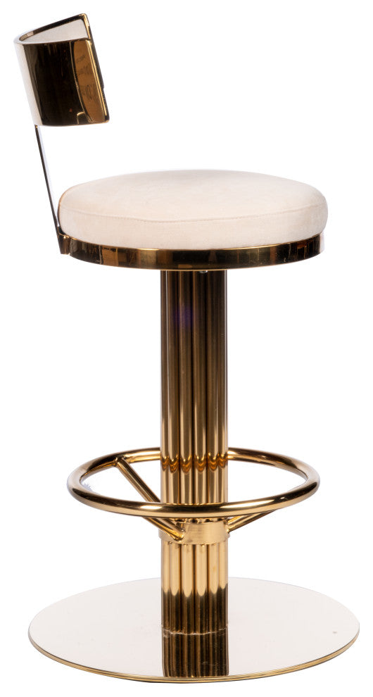 Oscar Swivel Gold Counter Chair, 26", Gold