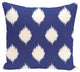 Ikat Dot Geometric Print Outdoor Pillow, Blue Suede, 18"x18"