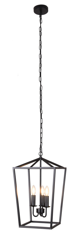 JL Styles Inc Black 3-Light Lantern Pendant