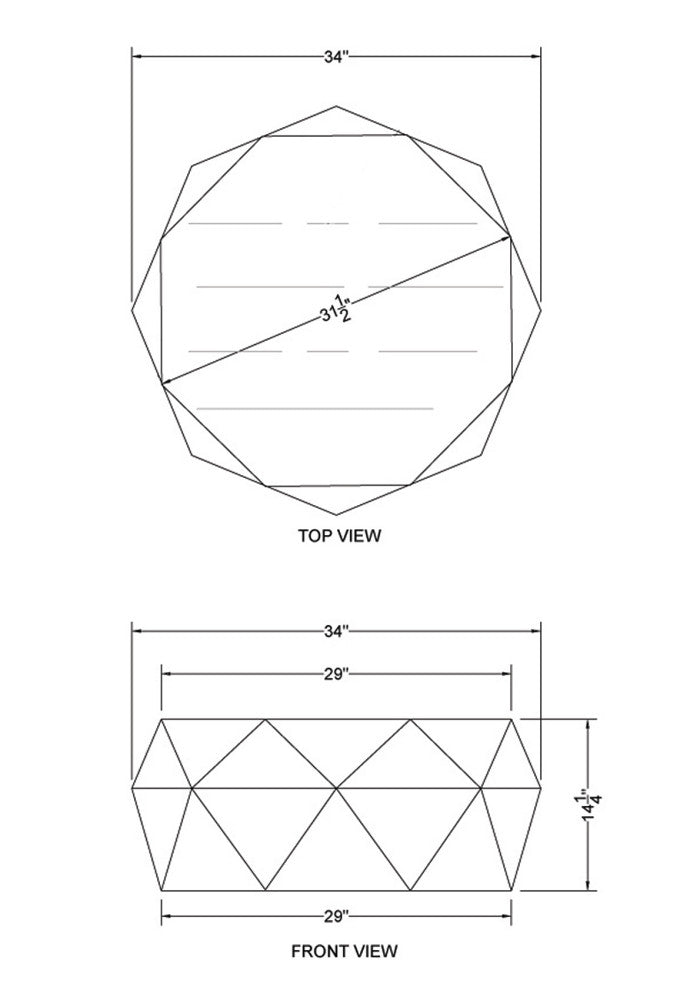 33" Wide Diamond Shape Acacia Wood Coffee Table With Smooth Top, Dark Brown