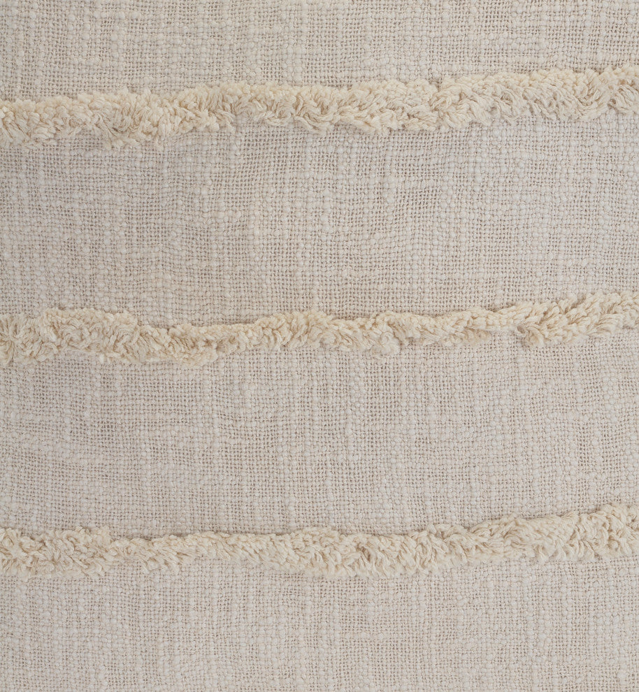 Overtufted Solid Throw Pillow, Birch