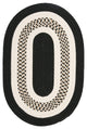 Colonial Mills Flowers Bay FB41 Black Indoor/Outdoor Area Rug, Oval 8'x11'