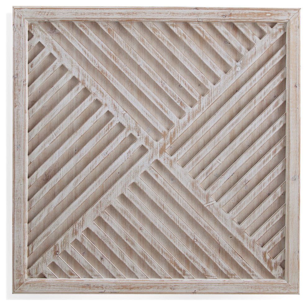Fretwork Wall Panel Wall Art - White