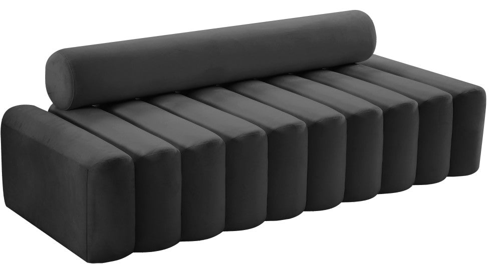 Melody Velvet Upholstered Chair, Gray, Sofa
