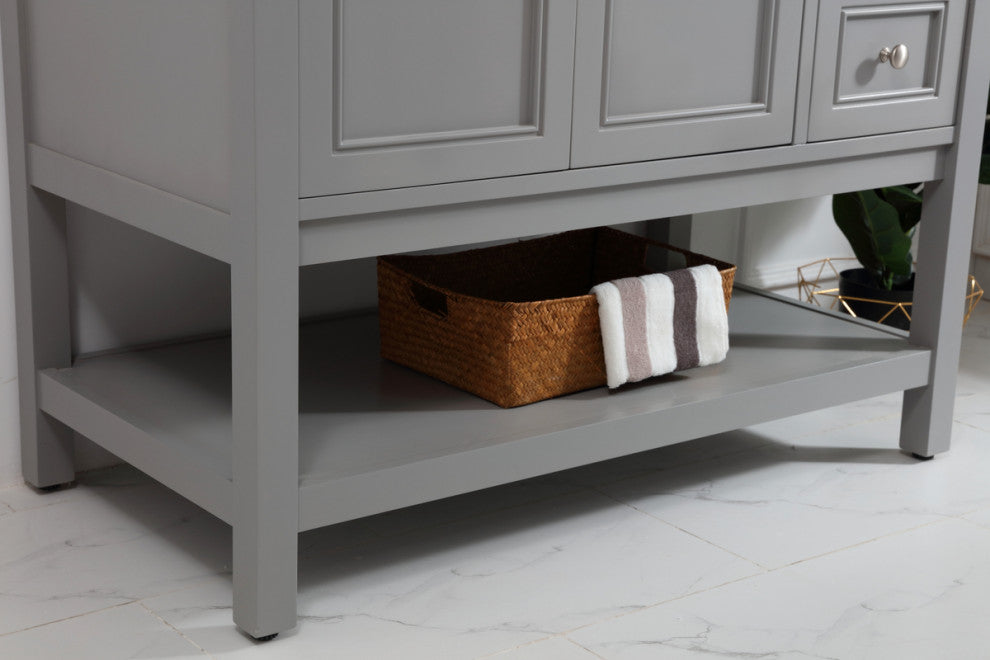Matilda 42" Single Bathroom Vanity Set, Gray