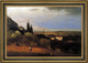 George Inness Perugia and the Valley Framed Premium Canvas Print, 18"x27"