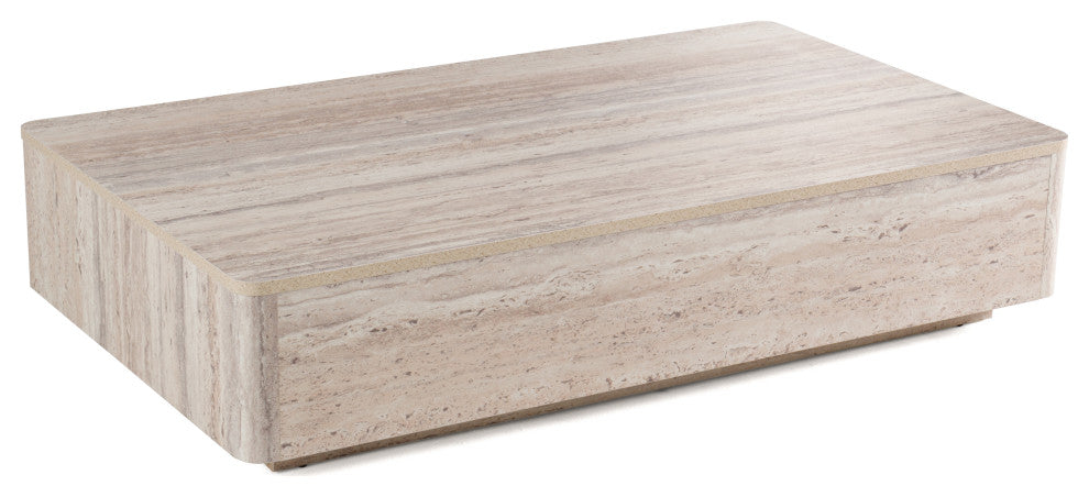 Nova Domus Roma Modern Travertine Rectangular Coffee Table