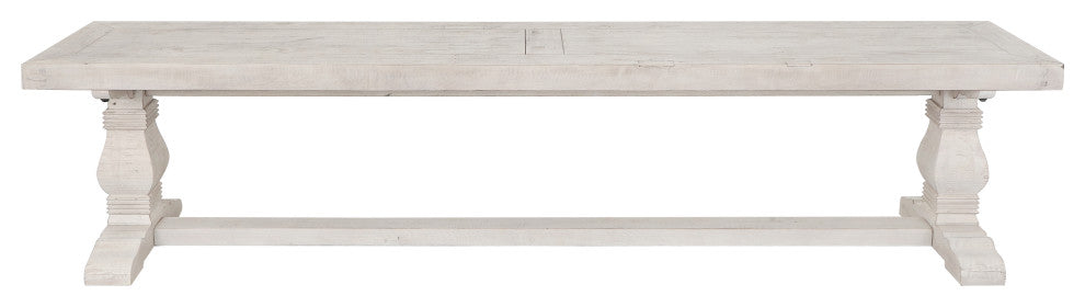 Quincy Reclaimed Pine Bench by Kosas Home, Nordic Ivory, 18hx66wx16d
