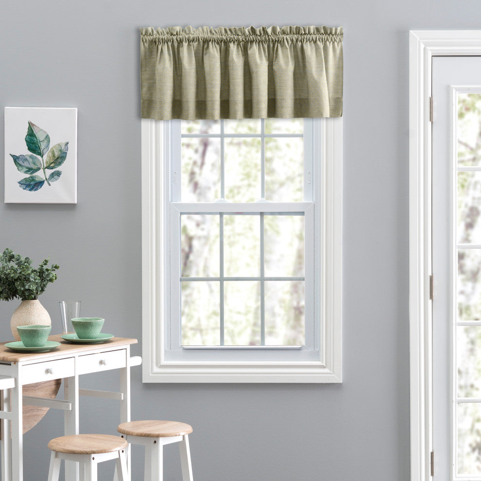 Lisa Solid 58" x 15" Tailored Valance, Mist