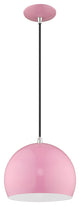 Livex Lighting Shiny Pink 1-Light Mini Pendant