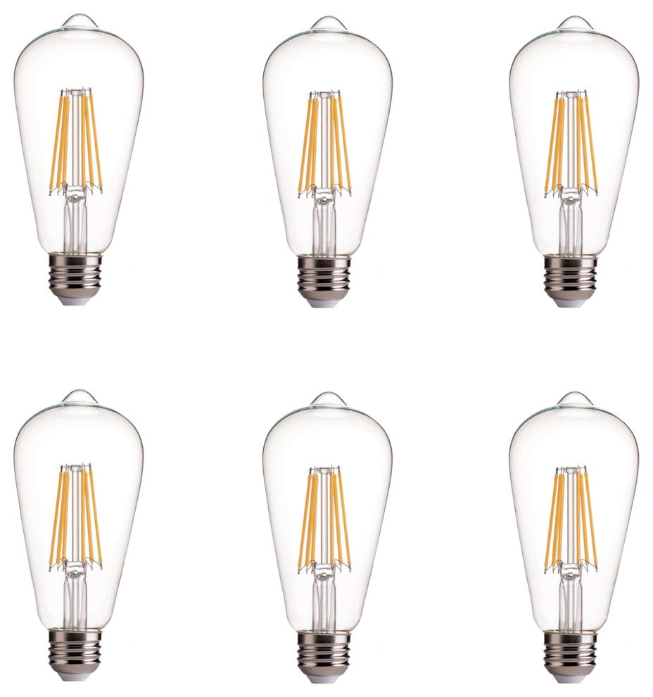Artiva USA Dimmable LED Bulbs, Warm White 3000k. E26 Base 8W, Set of 6