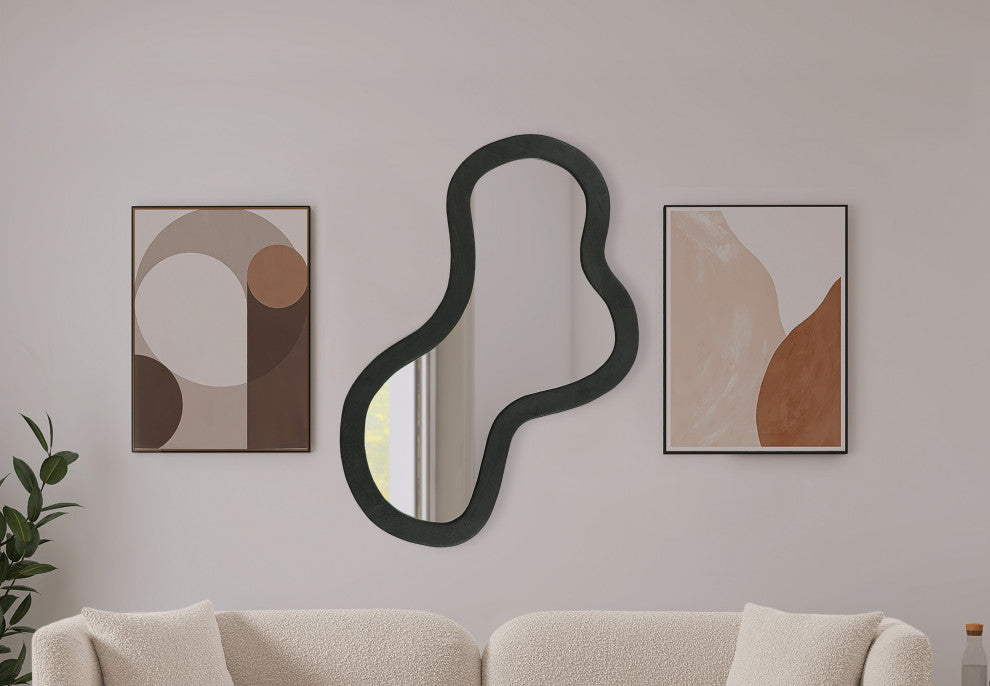 Oblique Mirror, Black, 28" X 48"