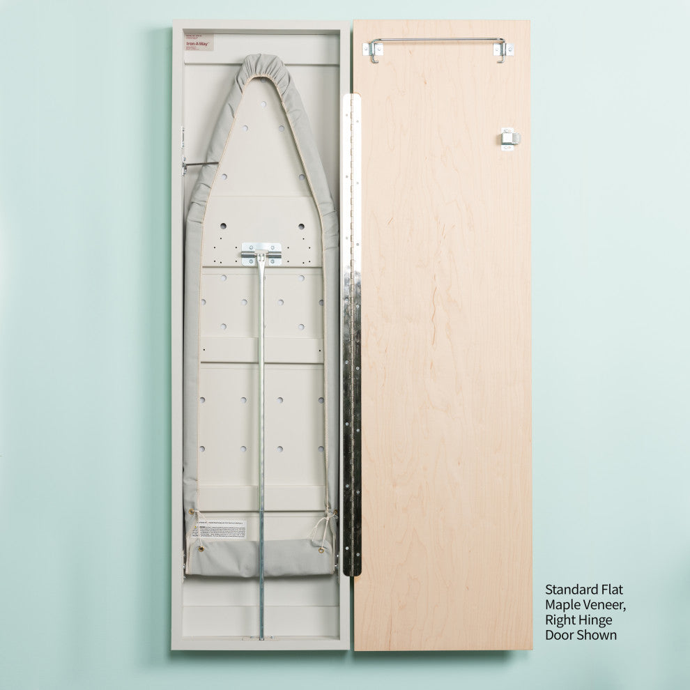 Economy Surface or Flush Mount Ironing Center, Flat Maple Veneer Door