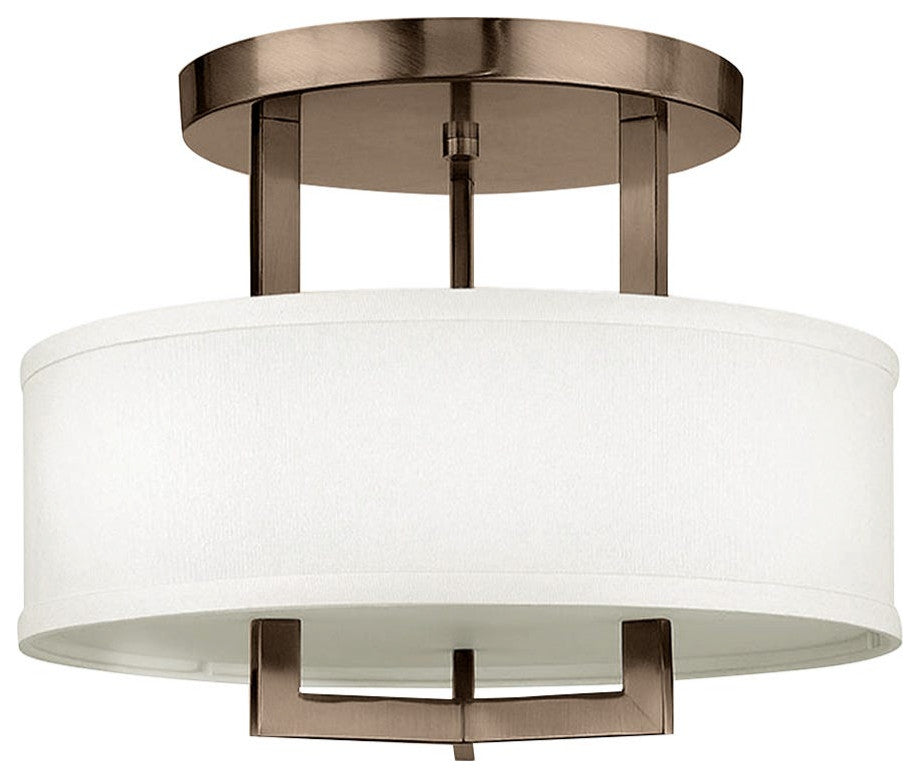 Hinkley Hampton Medium Semi-Flush Mount, Brushed Bronze