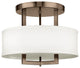 Hinkley Hampton Medium Semi-Flush Mount, Brushed Bronze