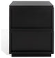 Safavieh Couture Zeus 2 Drawer Nightstand, Black