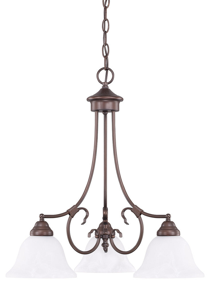 Hometown 3 Light Chandelier, Bronze