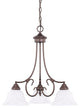 Hometown 3 Light Chandelier, Bronze