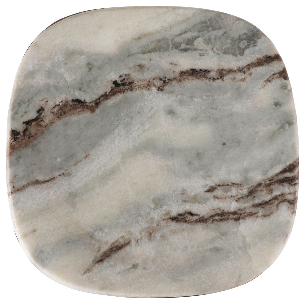 Marbelle Alfie Marble Bar Stool Toronto Sand/Antique Nickel Finish