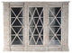 Colin French Country Rustic Distressed White Crisscross Doors Cabinet