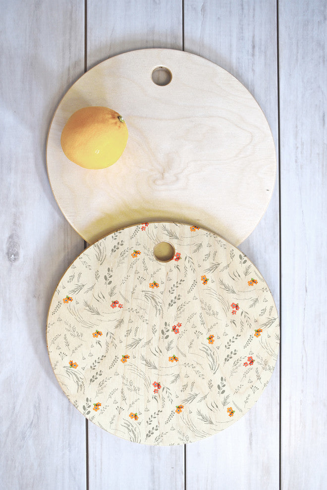 Iveta Abolina Caramel Cream Cutting Board Round