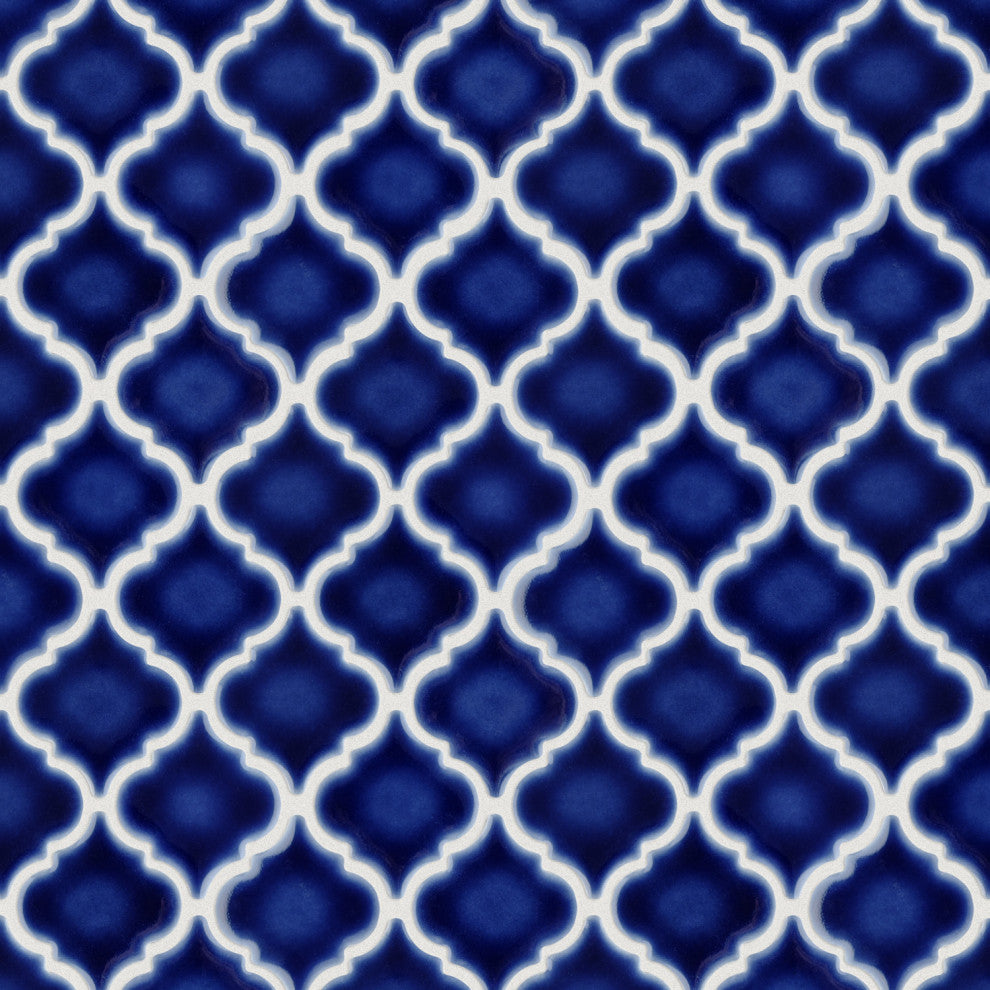 Hudson Tangier Mosaic Floor and Wall Tile, Smoky Blue