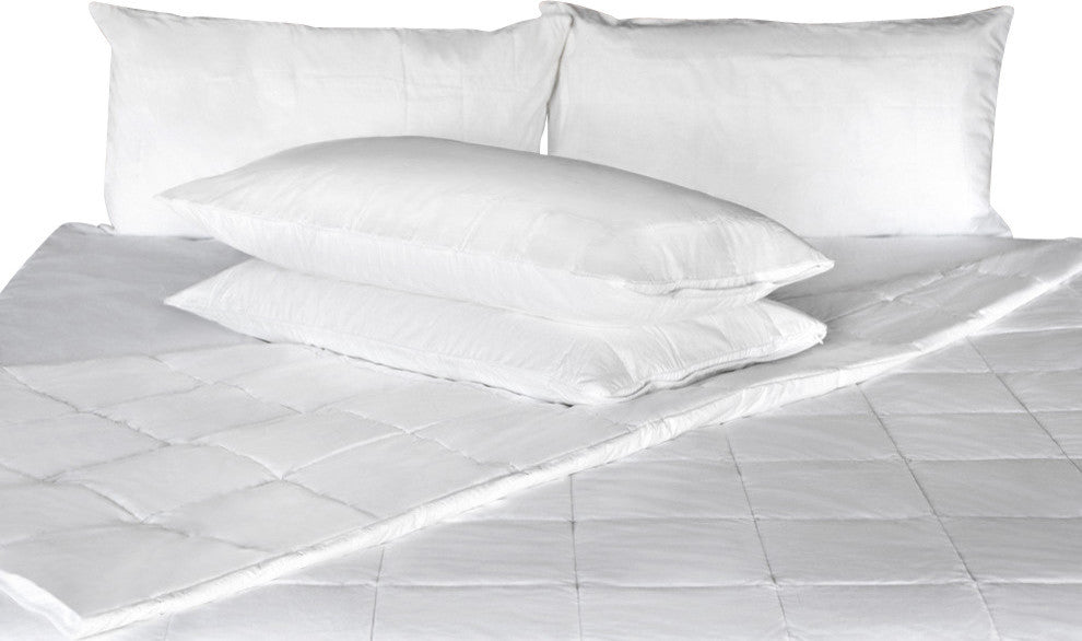Full Comforter, Full Mattress Protector And Standard Pillow Protectors, Bundle