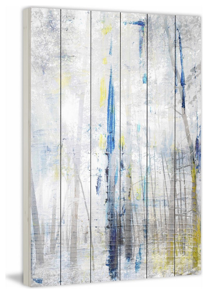 "Tall and Bright" Painting Print on White Wood, 30"x45"