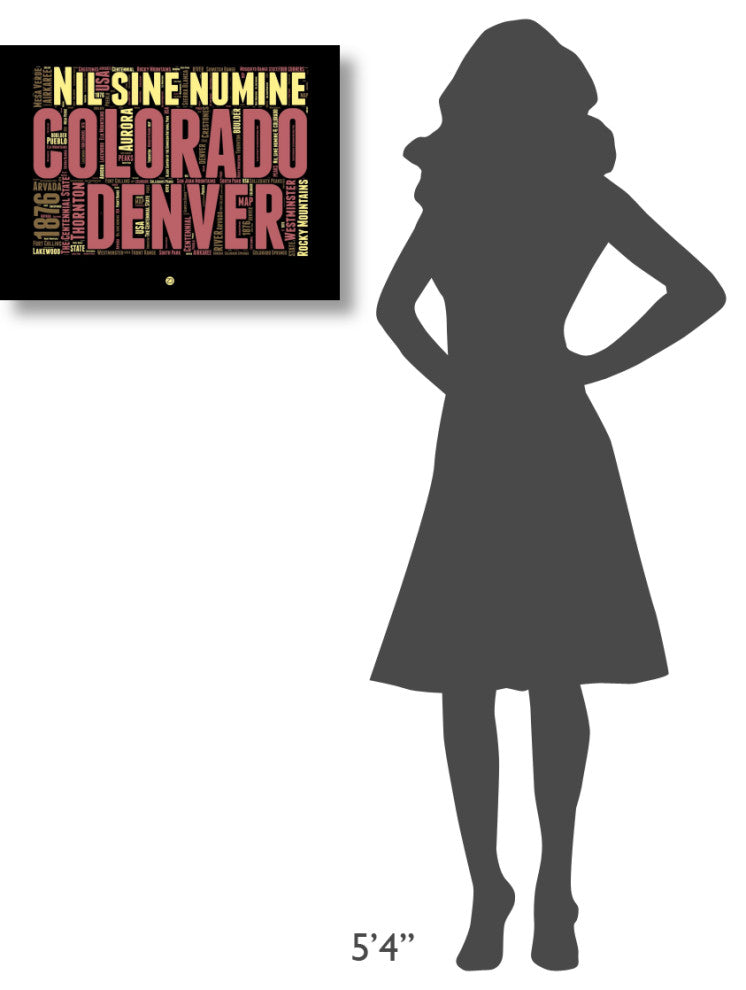 "Denver Word Cloud 1" Fine Art Print