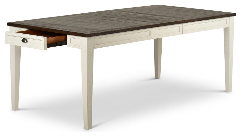 Cayla Table Dark Oak and White
