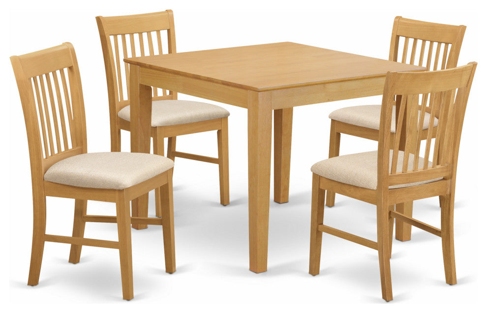 5 Pckitchen Table Set - Breakfast Nook Table And 4 Kitchen Dining Chairs