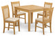 5 Pckitchen Table Set - Breakfast Nook Table And 4 Kitchen Dining Chairs