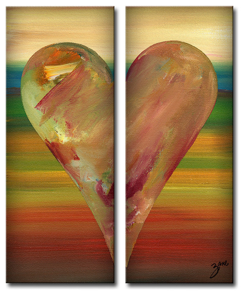 Heartwork "Dayle" 2-Piece Canvas Art Set, 30"x12"