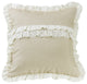 Ruffle Trim And Lace/Ruffle Accent Pillow, 18x18