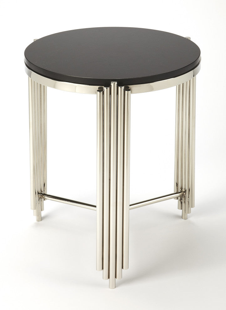 Butler Khalifa Black Granite End Table