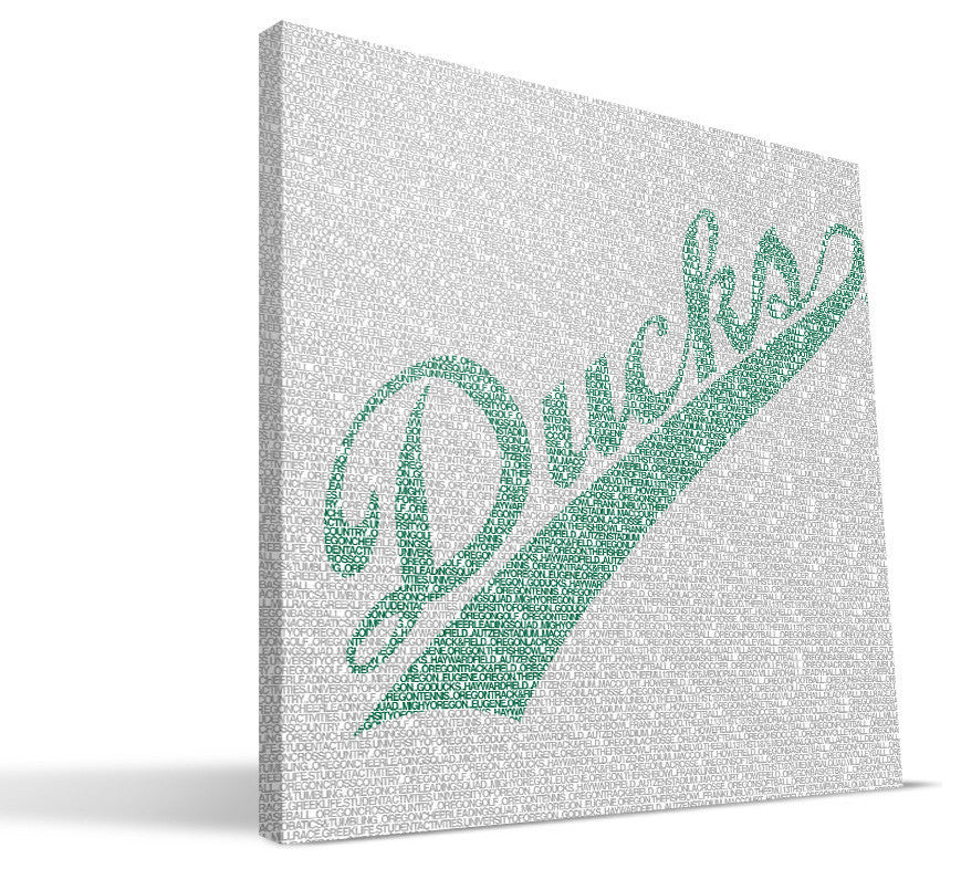 ORE Ducks Typo Canvas Print, 16"x16"