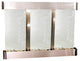 Olympus Falls Water Fountain, Silver Mirror, Stainless Steel, Round