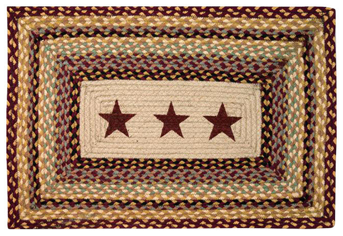 Burgundy Stars Oblong Patch 20"x30"