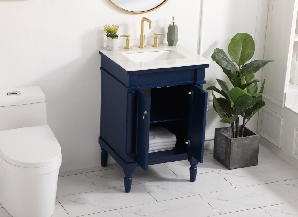 Lewis 24" Single Bathroom Vanity, Blue