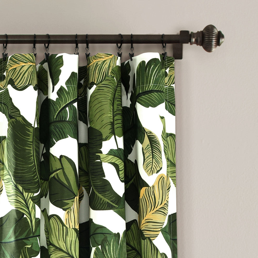 Tropical Paradise Window Panel Set, Green, 84"x52"