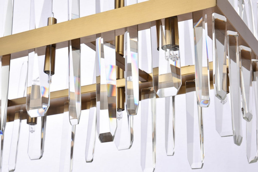 Modern Satin Gold 16-Light Chandelier