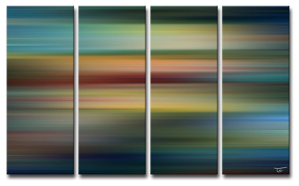 Ready2Hangart  'Blur Stripes Lvii' By Tristan Scott Canvas Art Set, 4 Panels