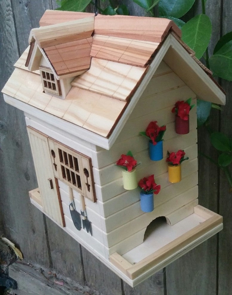 Potting Shed Bird Feeder, Natural
