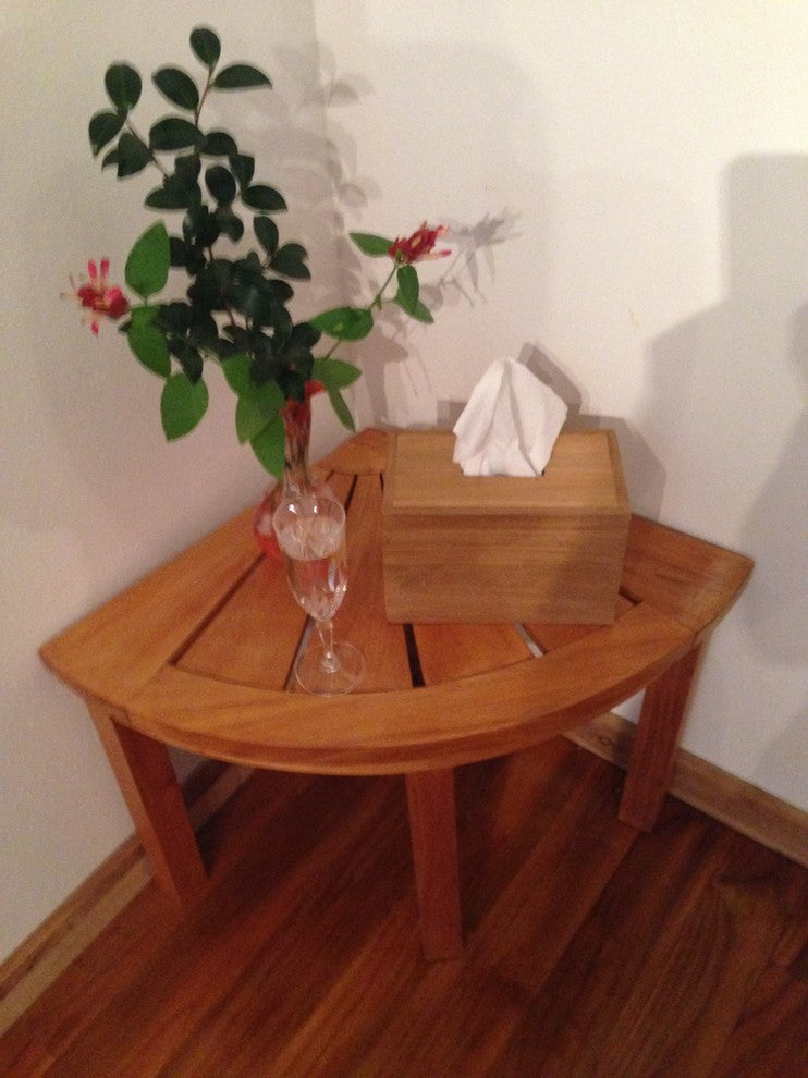 Rectangular Recycled Teak Wood Tissue Holder