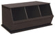 Three Bin Storage Cubby, Espresso