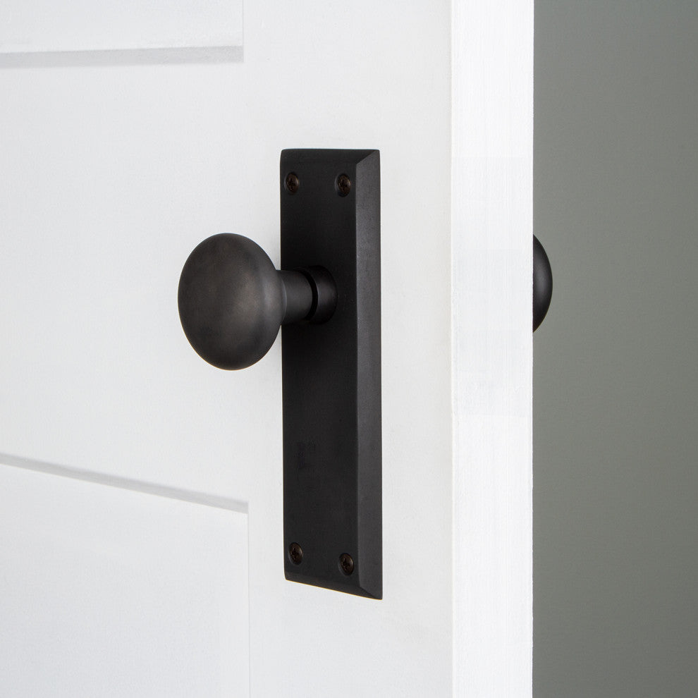Double New York Plate With New York Knob, Oil-Rubbed Bronze