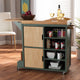 Niccolo Coastal Green Kitchen Cart