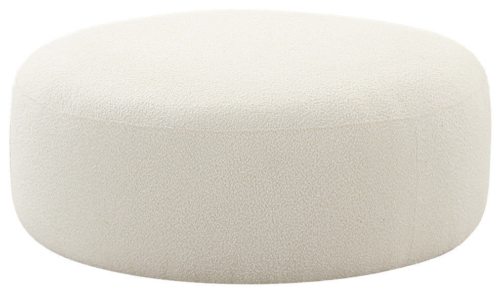 Broohah Cream Boucle Ottoman