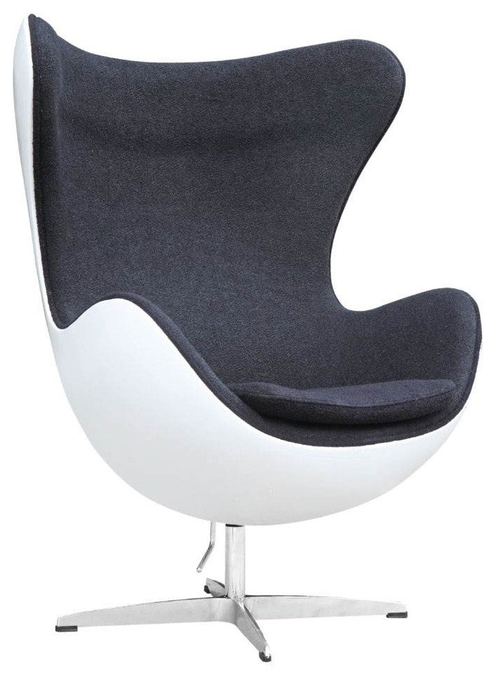 Modern Classics Fiesta Fiberglass Chair In Wool, Blue